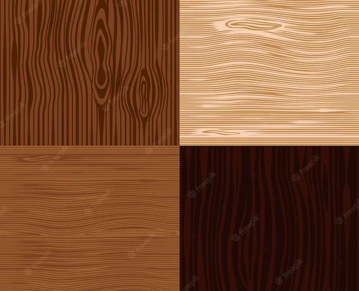 Wooden texture backgrounds set. Free Vector