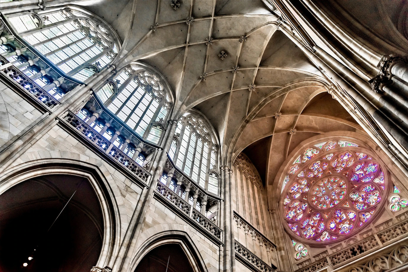 Worm S Eye View Shot Ceiling St Vitus Cathedral Prague Czech Republic 181624 24851