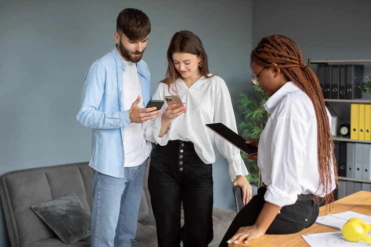 Young People Working Together Startup Company 23 2149116509