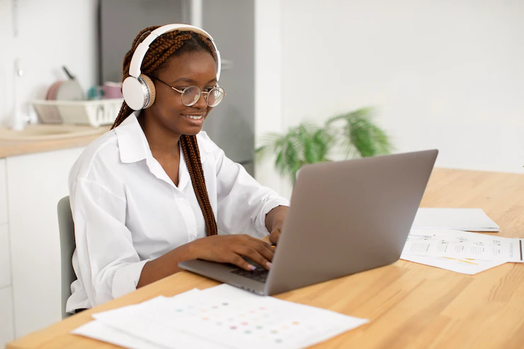 Young Woman Working With Her Headphones 23 2149116562
