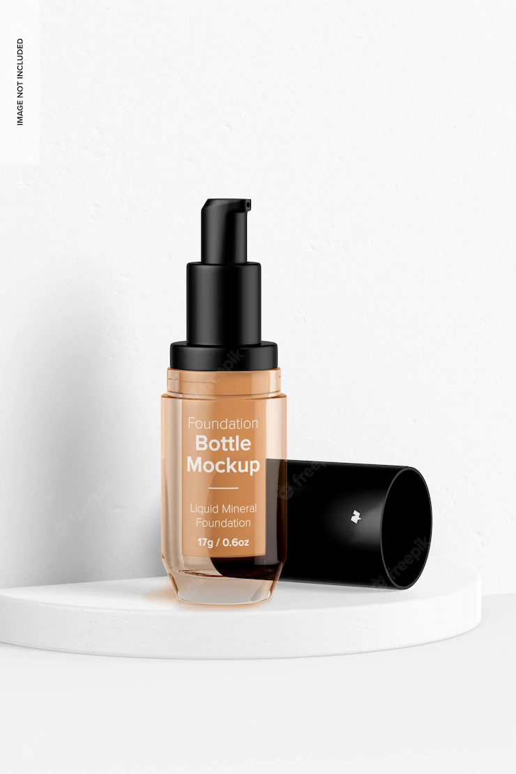 0 6 Oz Foundation Bottle Mockup Opened 1332 9159