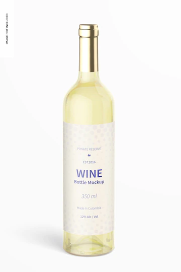 350ml Wine Bottle Mockup 1332 7076