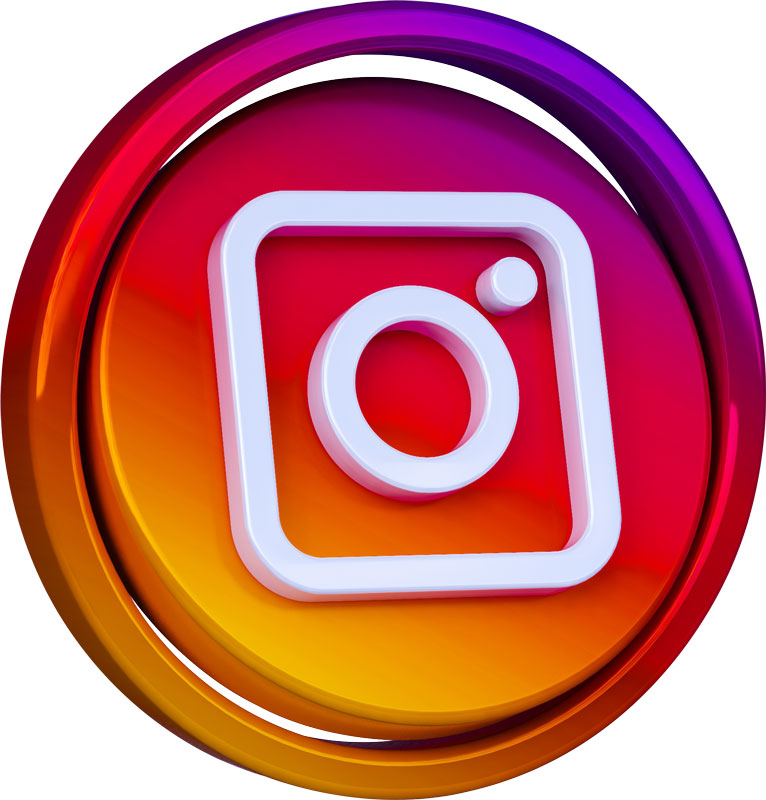 3D Instagram logo icon PNG free image download