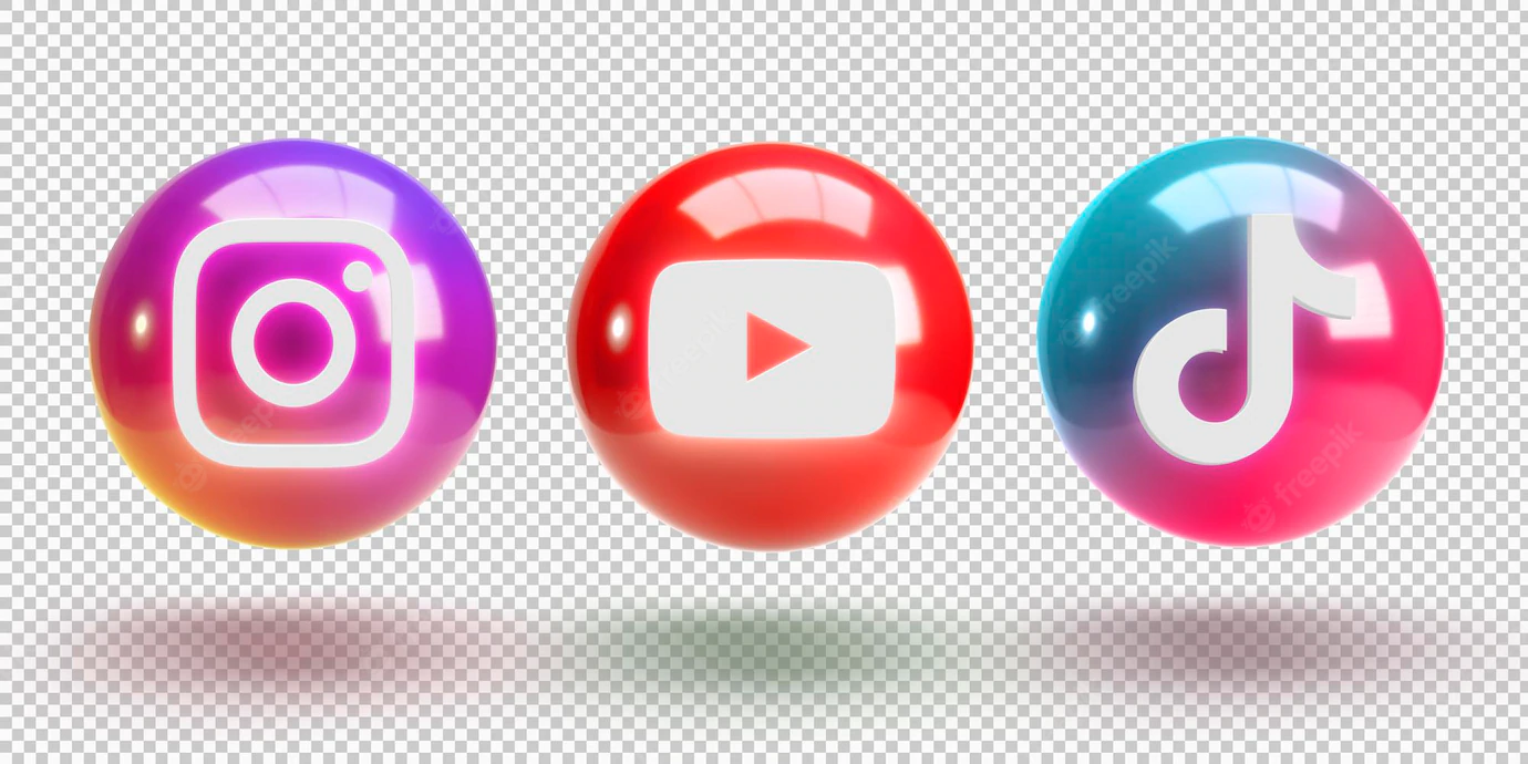 3d Glowing Spheres With Social Media Logos 125540 1537
