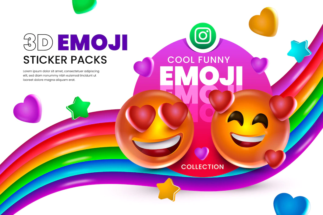 3d Smiling Colourful Emojis Background 52683 31616