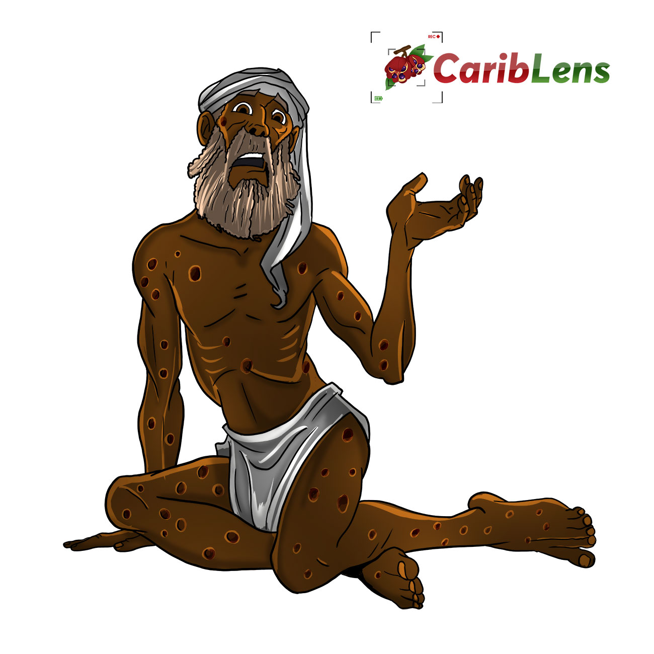 Cartoon African Black Job Bible Character Free Illustration