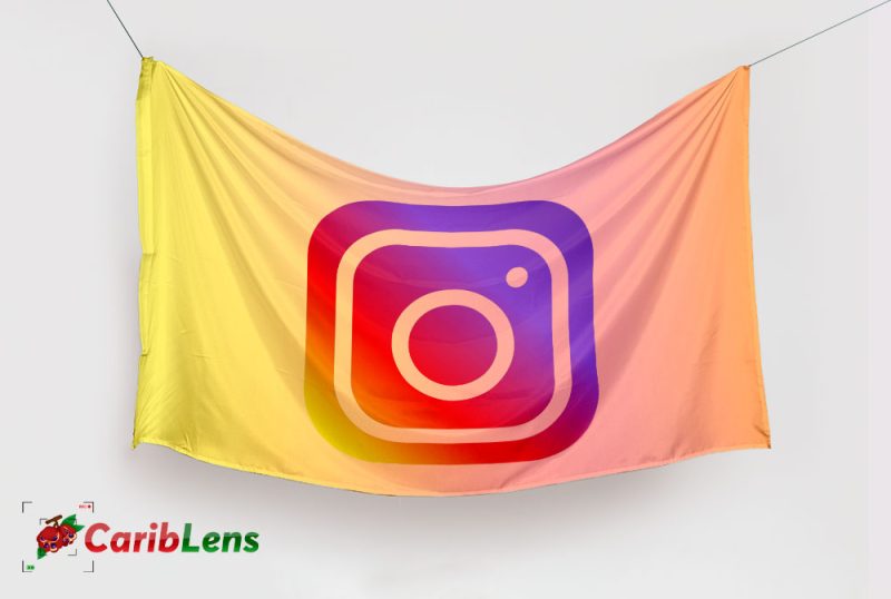 Instagram logo flag background Social Media 3D flag PNG