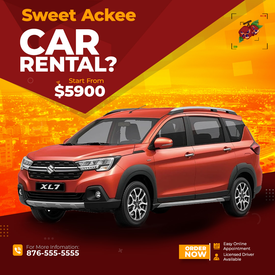 Sweet Ackee Car Rental Service Psd Template Free Download