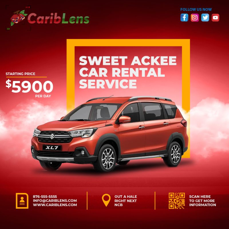 Sweet Ackee Car Rental Service flyer PSD template free download