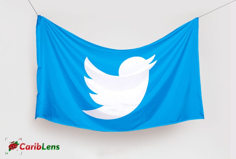 Twitter logo flag background Social Media 3D flag PNG