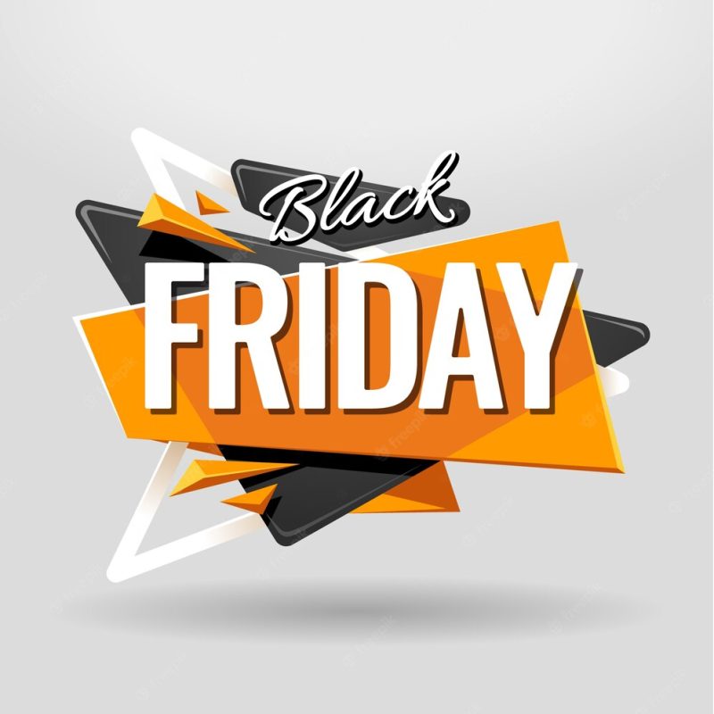 Abstract black Friday background Free Vector