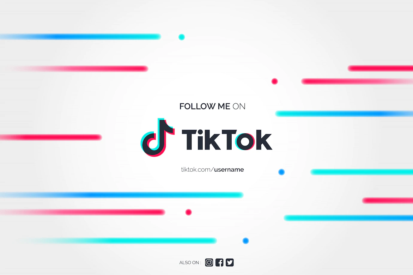 Abstract Follow Me Tik Tok Background 1361 2634