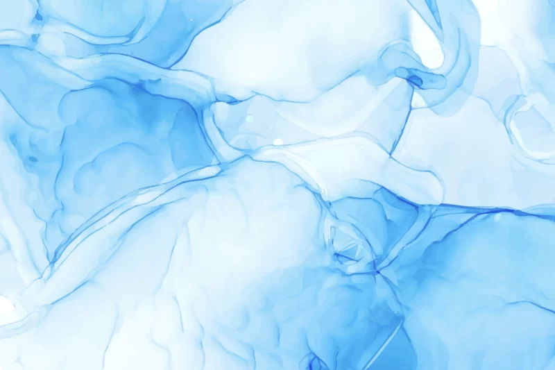 Alcohol ink blue watercolor background Free Vector