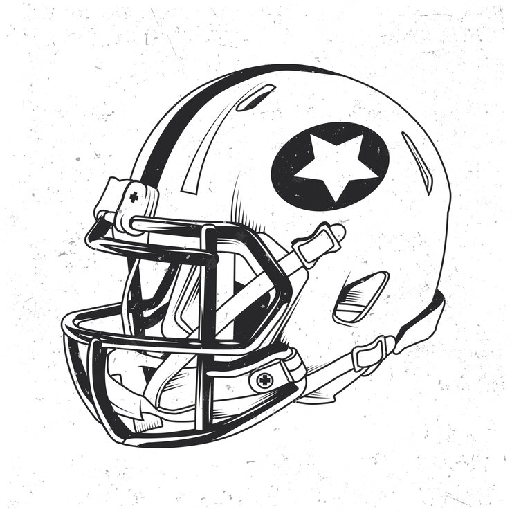 American Football Helmet Illustration 1284 39650