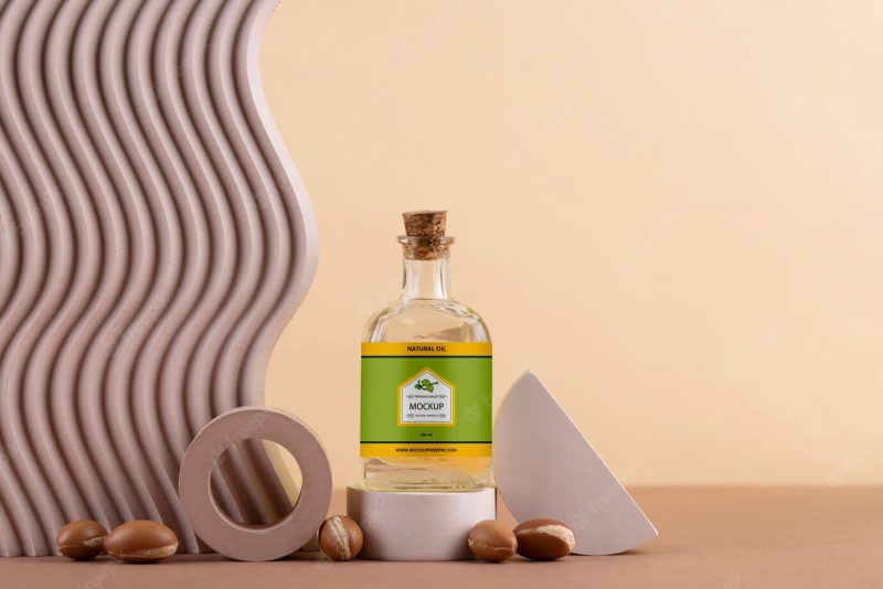 Argan oil products mockup Free Psd