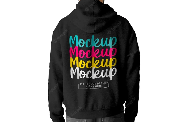 Back view hoodie mockup Free Psd