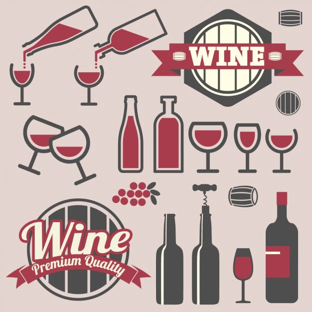 Badges Icons Wine Design 1010 447