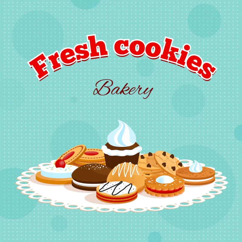 Bakery retro poster Free Vector Bakery retro poster Free Vector