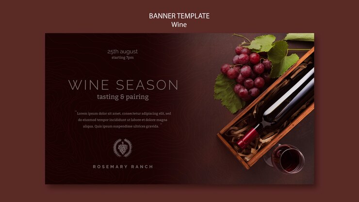 Banner Template Wine Tasting With Grapes 23 2148522630