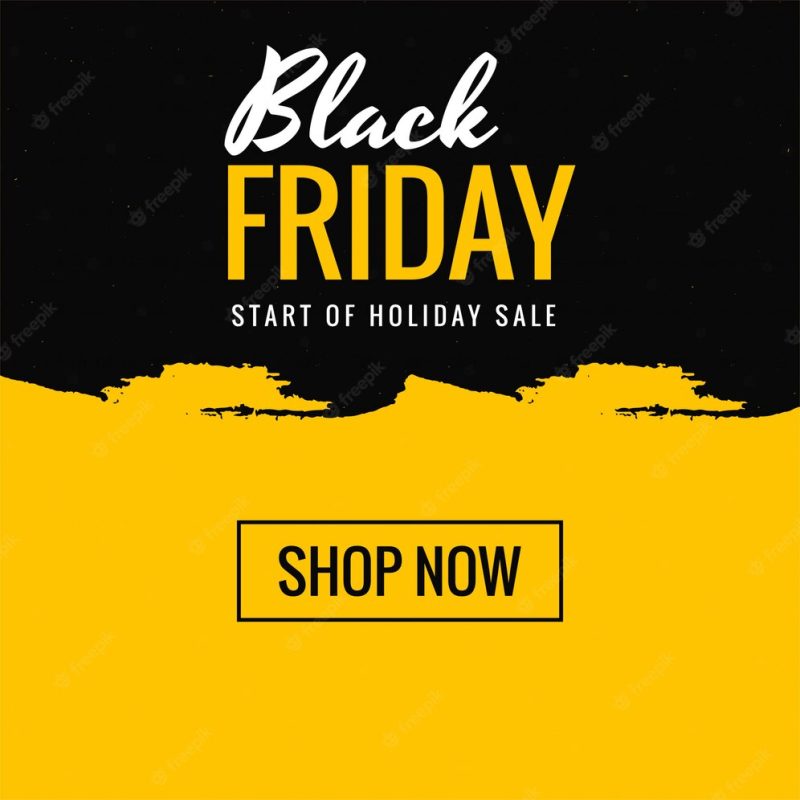 Beautiful black friday shopping sale creative text Free Vector