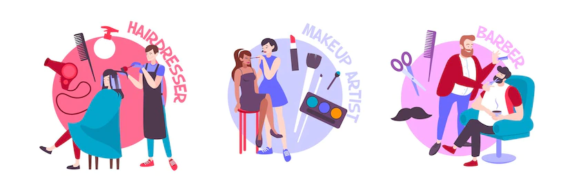 Beauty Salon Isolated Colored Illustration 1284 56262