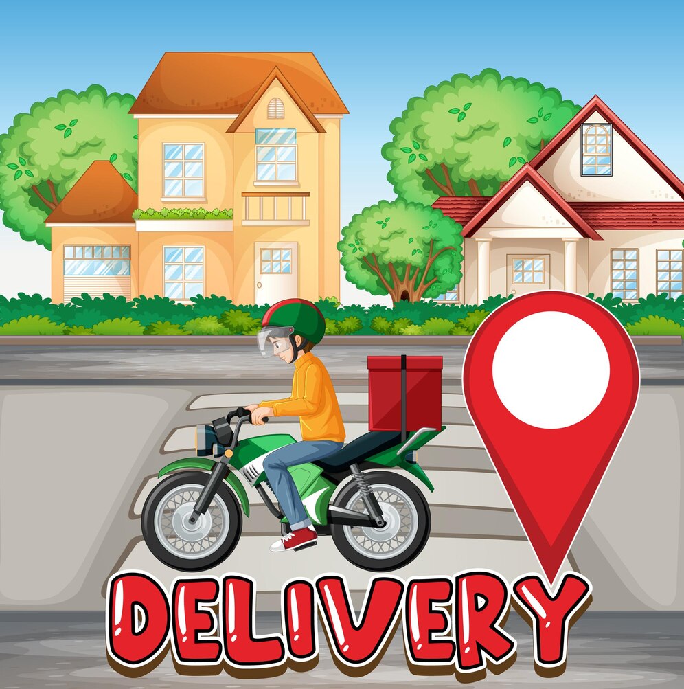 Bike Man Courier Riding City With Delivery Logo 1308 81349