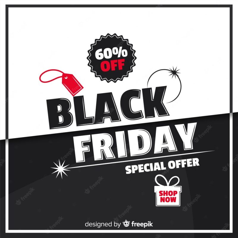 Black friday background Free Vector