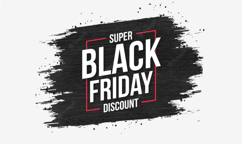 Black friday brush banner background Free Vector