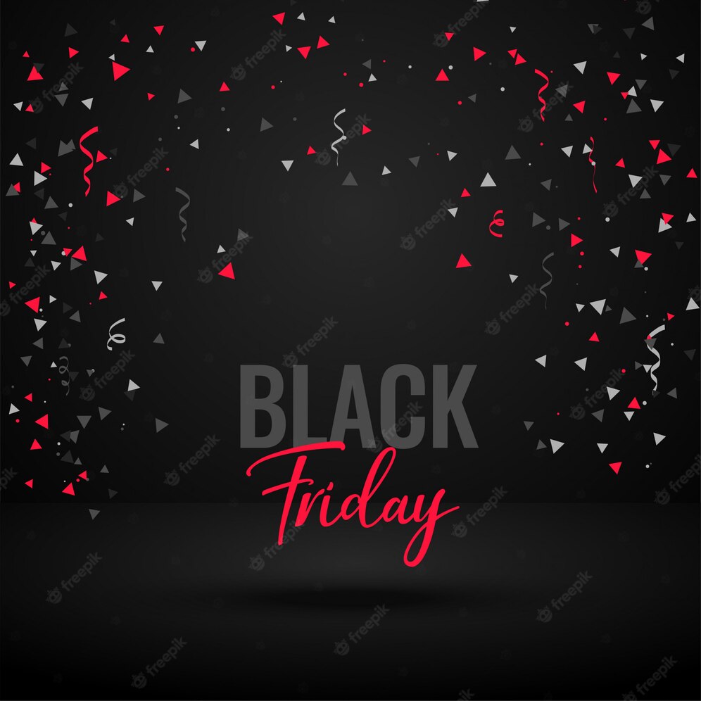 Black Friday Celebration Banner With Confetti 1017 22258