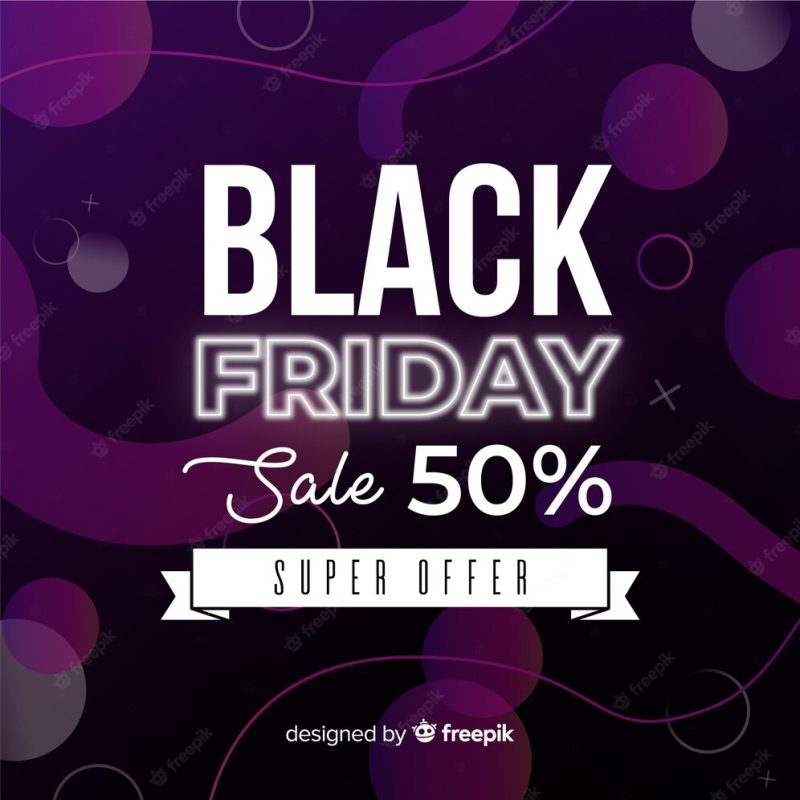 Black friday concept with flat design background Free Vector