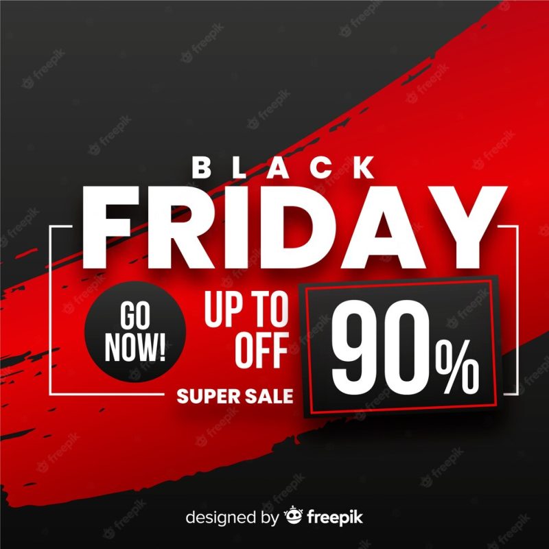 Black friday concept with flat design background Free Vector