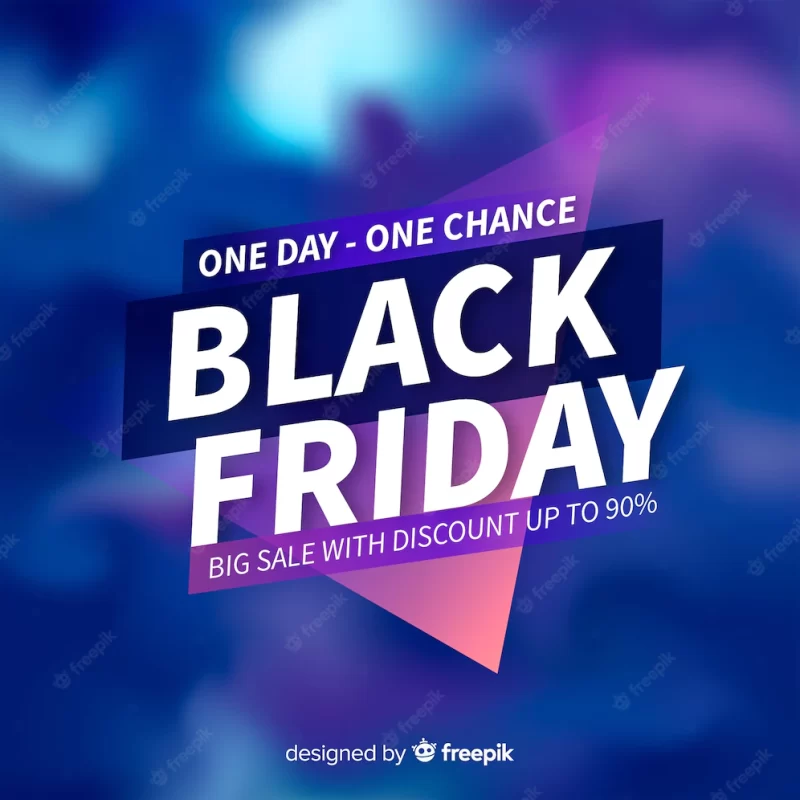 Black friday concept with gradient background Free Vector