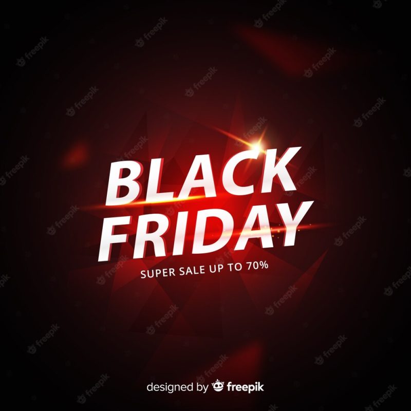 Black friday concept with gradient background Free Vector