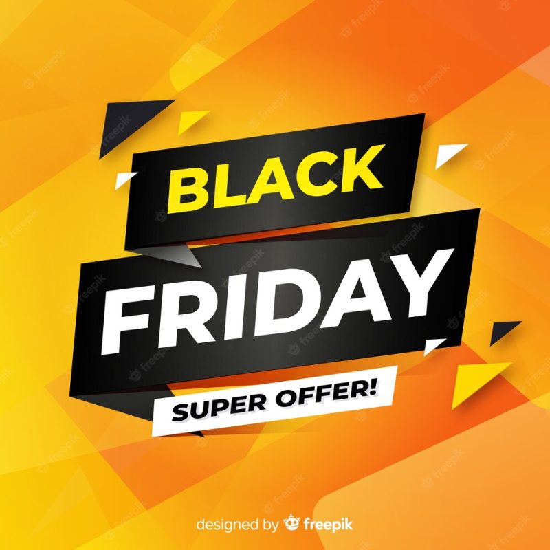 Black friday concept with realistic background Free Vector