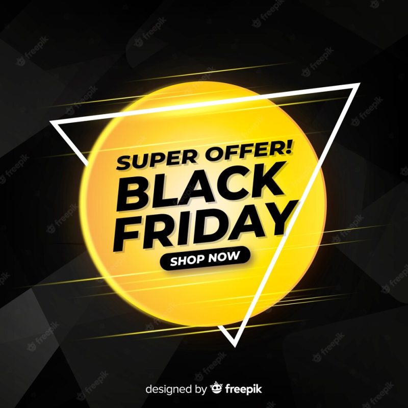 Black friday concept with realistic background Free Vector