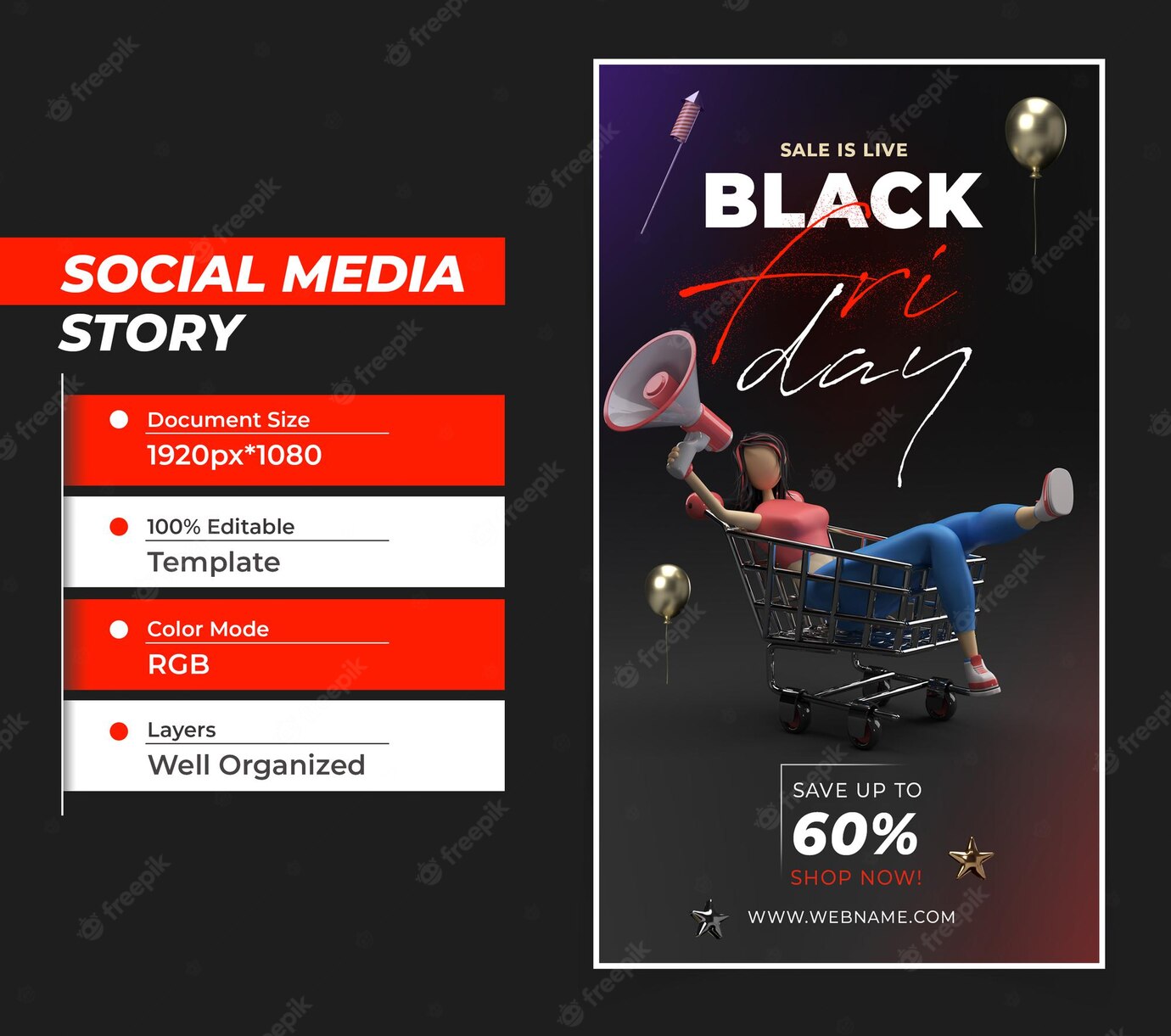 Black Friday Digital Concept Instagram Social Media Story Ba 460848 6124