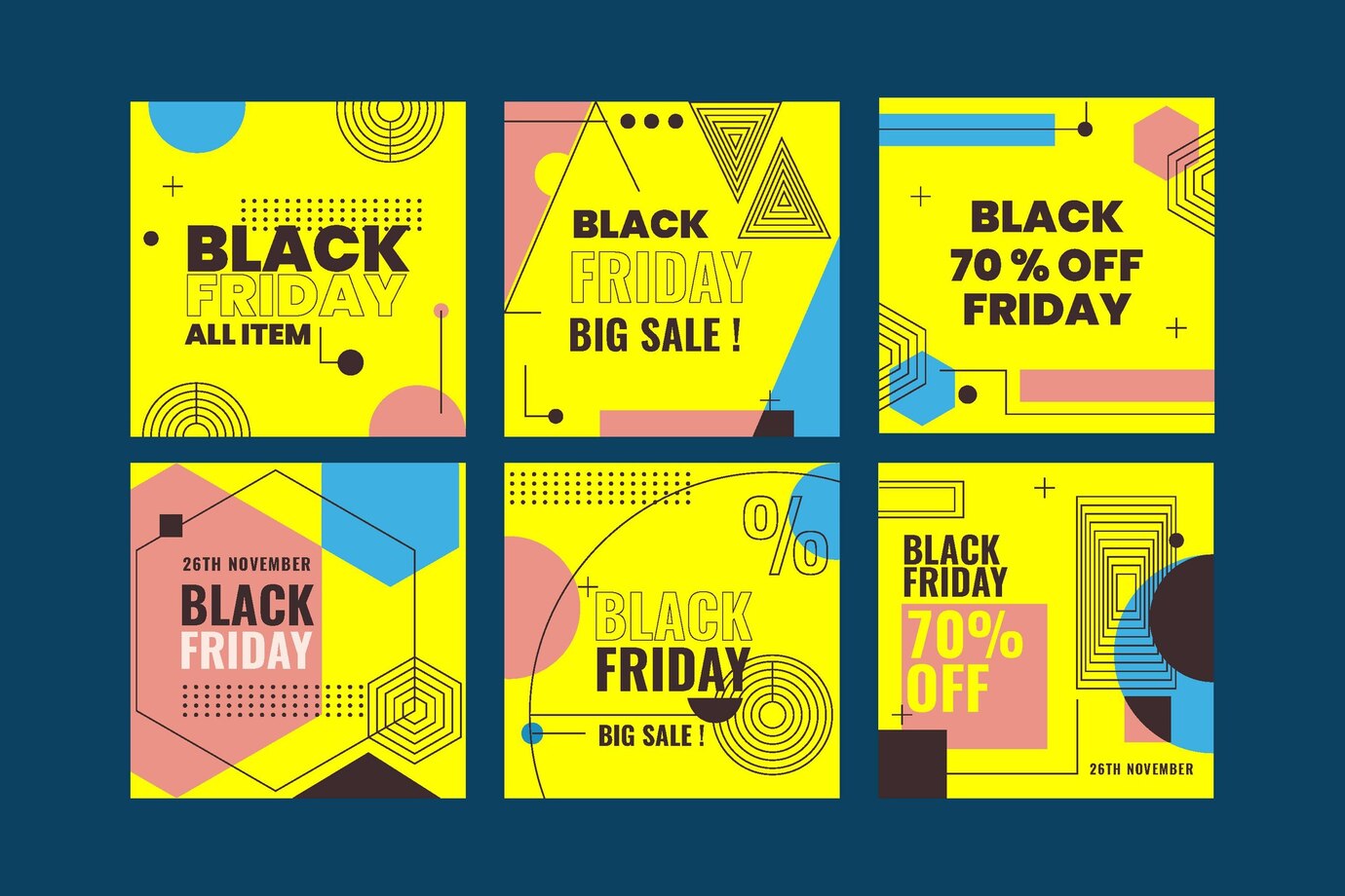 Black Friday Instagram Post Pack 23 2149112246