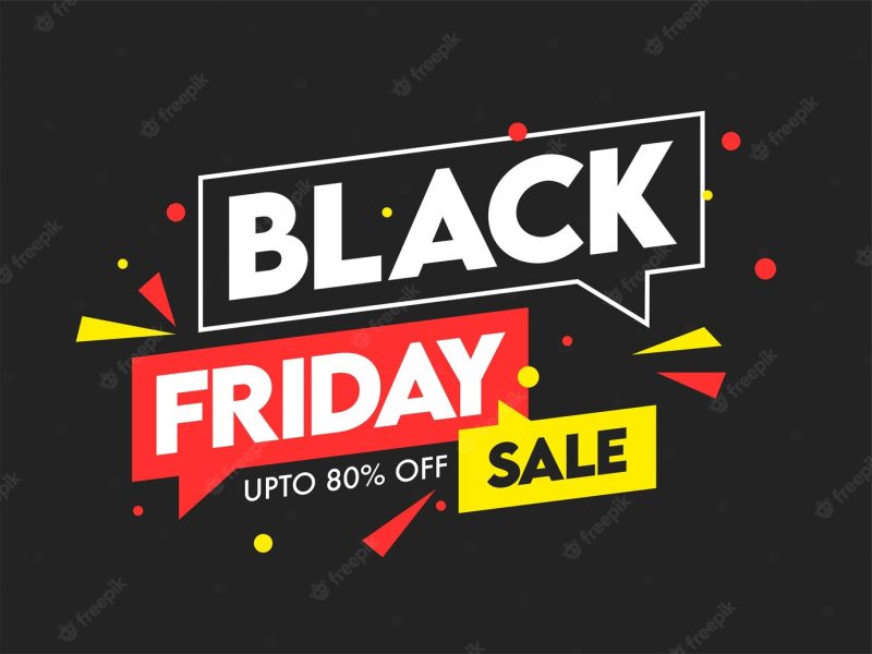 Black Friday limited time only sale Premium Vector