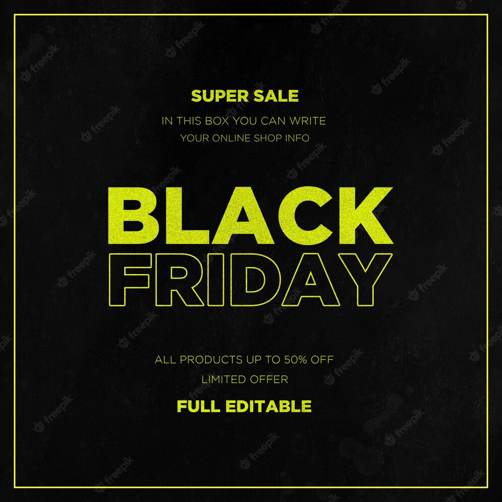 Black Friday Modern Sale With Texture Background Frame Text 1361 3642