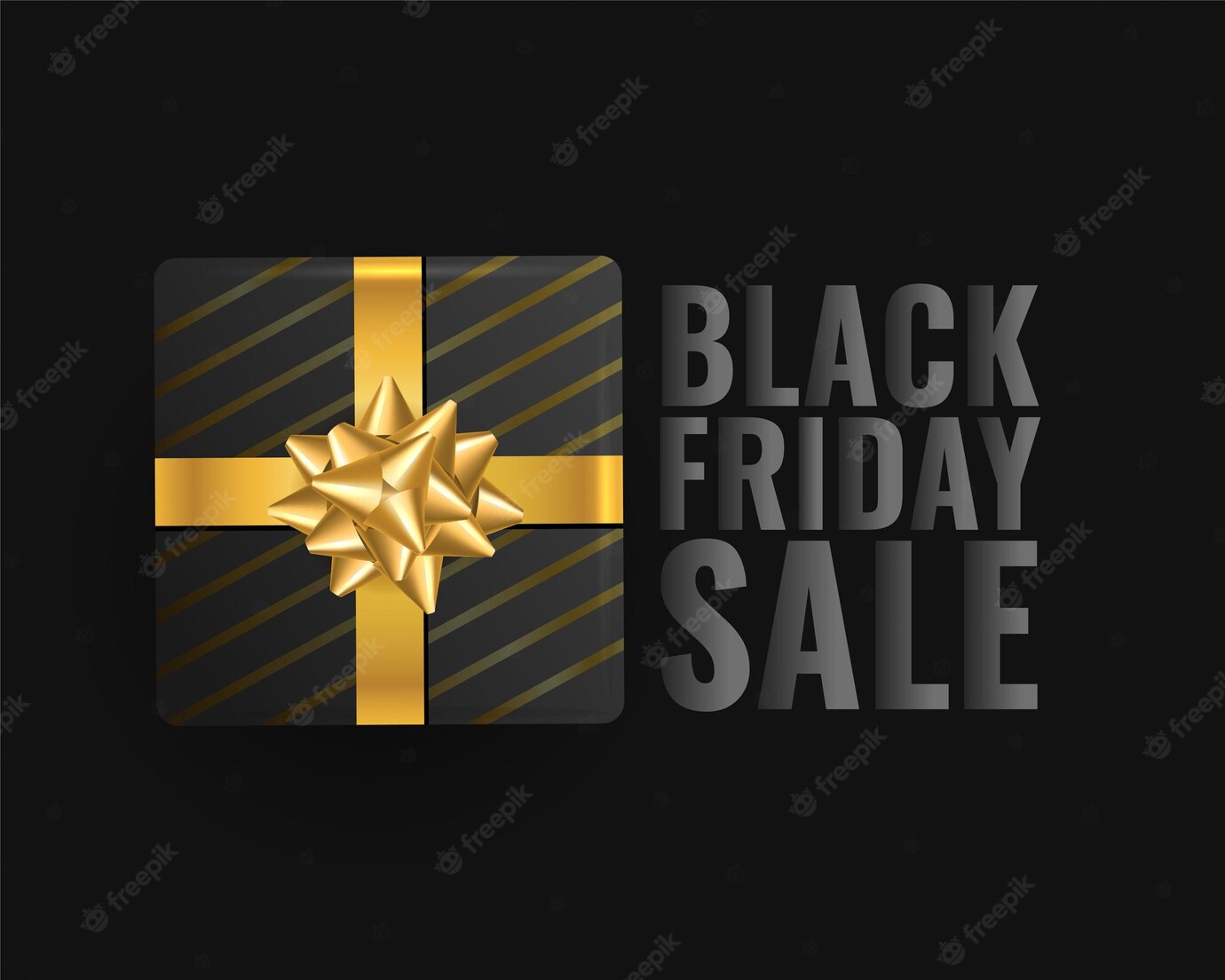 Black Friday Sale Background With Realistic Gift Box 1017 34841