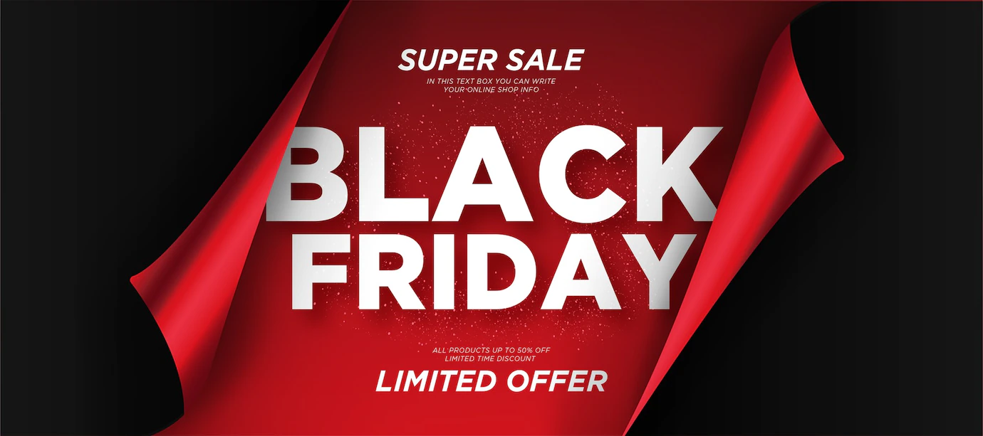 Black Friday Sale Background With Realistic Paper 1361 2853