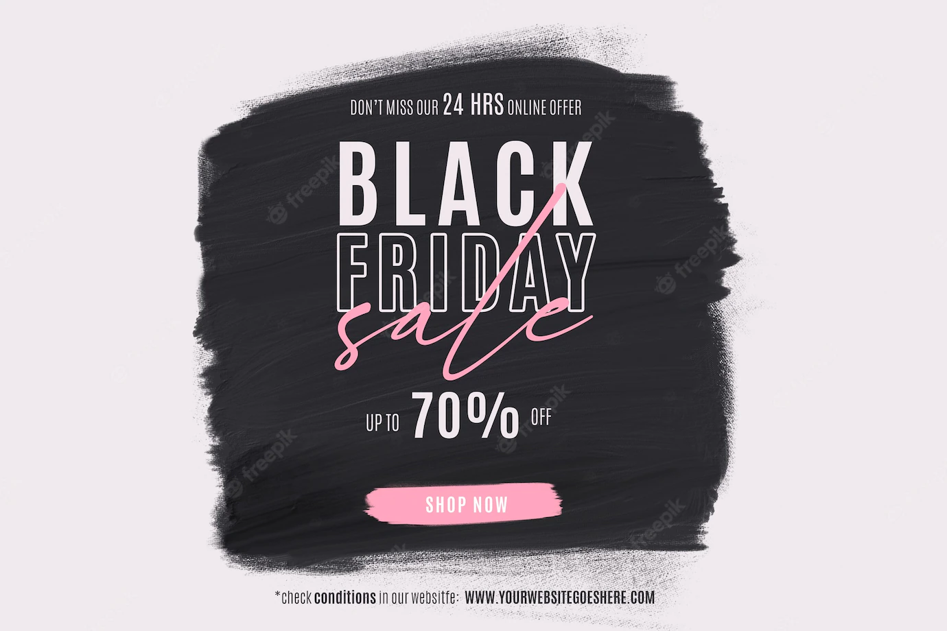 Black Friday Sale Banner With Paint Shape 1361 2848