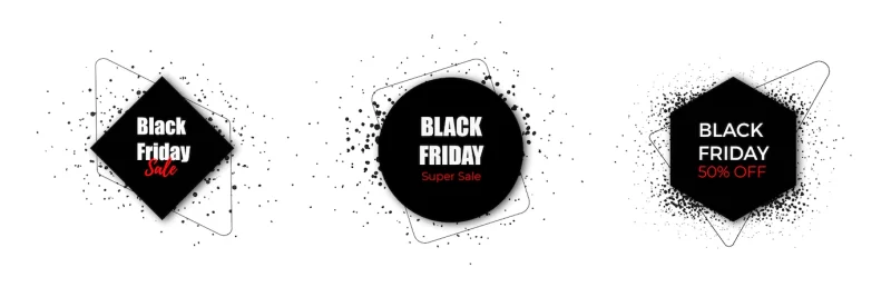 Black friday sale black label collection Free Vector