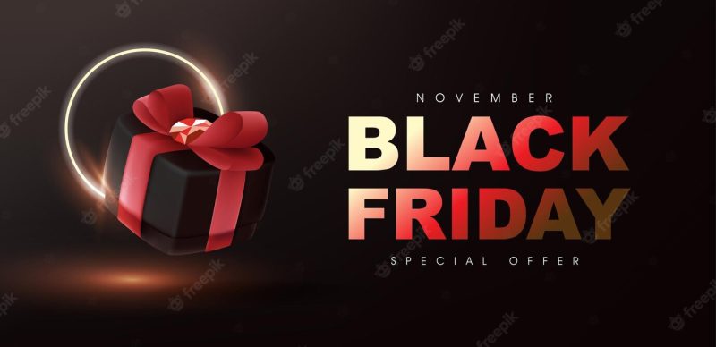 Black friday sale promotion banner layout design template advertising black Friday campaign Premium Vector