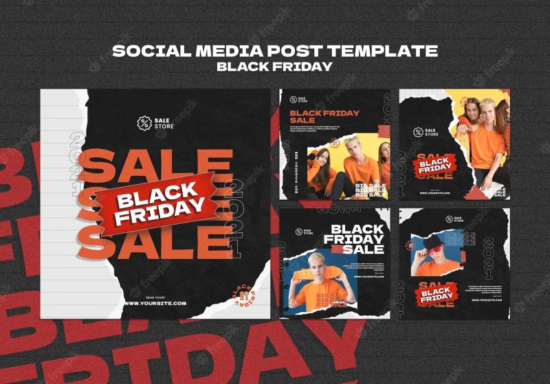 Black friday sale social media post Free Psd