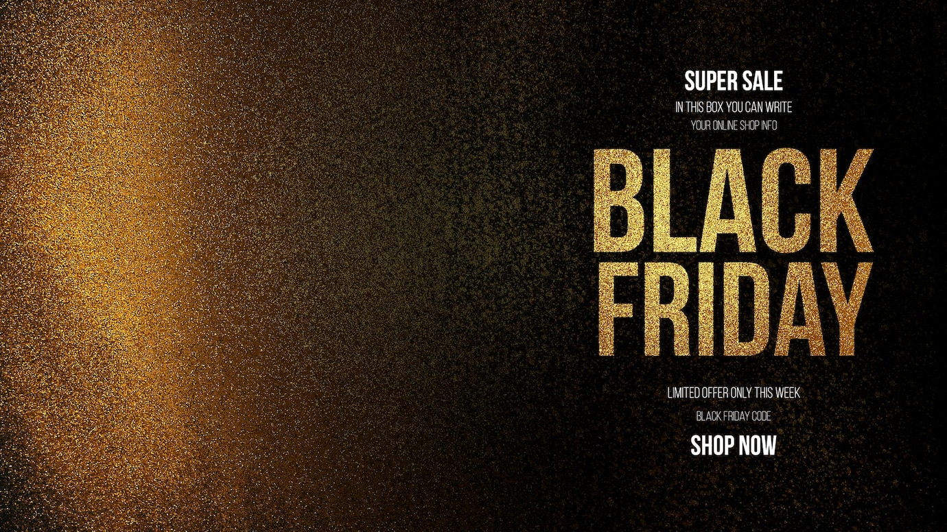 Black Friday Sale With Golden Background 1361 3640