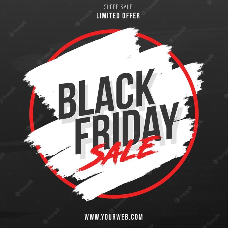 Black Friday sale with splash banner design Free Vector