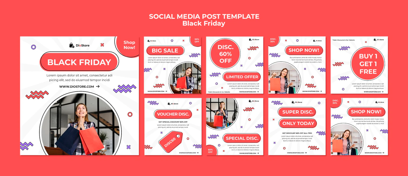 Black Friday Social Media Posts Pack 23 2149087466