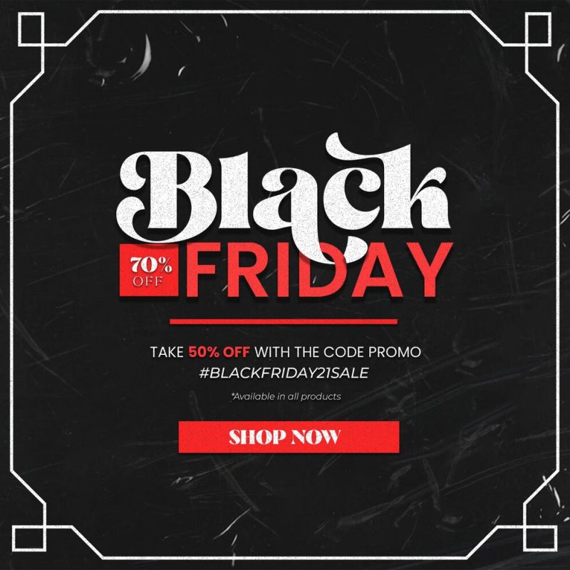 Black friday super sale frame with text composition Free Psd