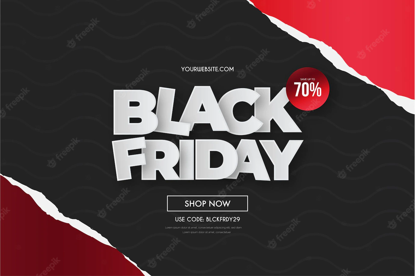 Black Friday Super Sale With Realistic Red Papercut 1361 3466